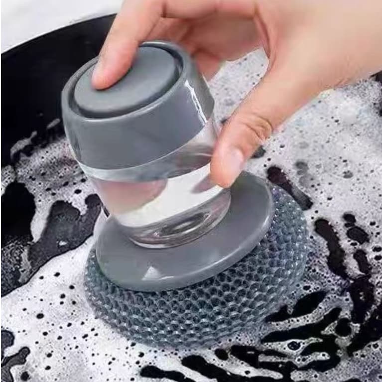 Escova de Louça com Dispenser Recipiente para Detergente