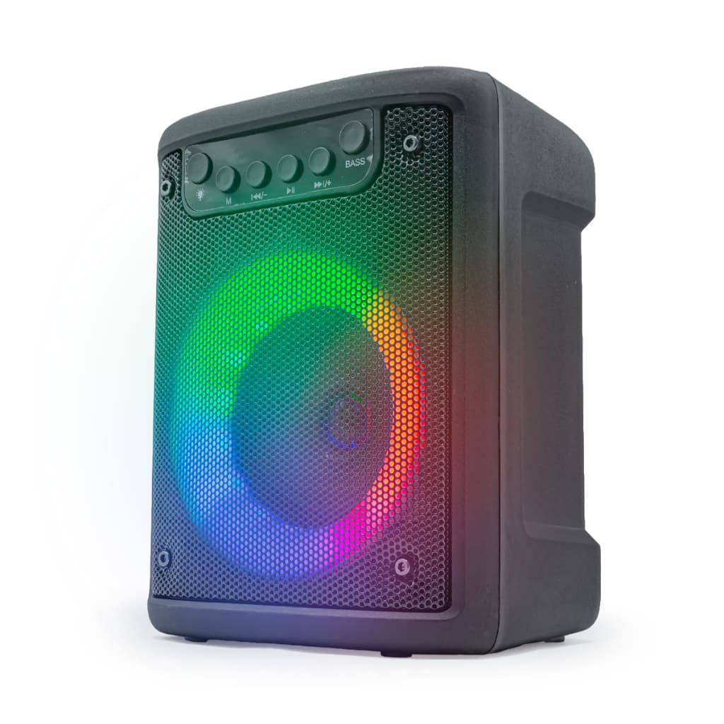 Caixa de som Bluetooth Portátil iluminação Rgb Fm Aux Usb Sd Mic