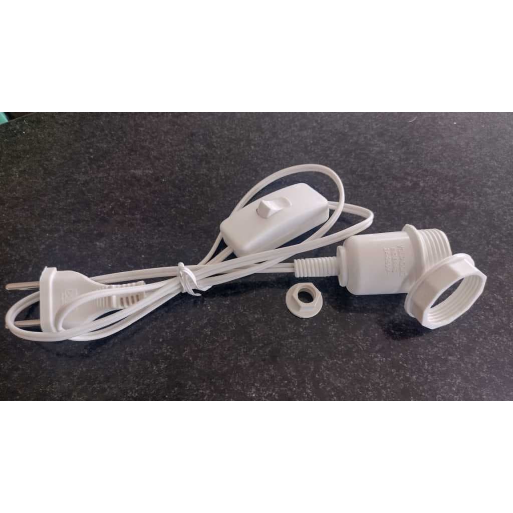 Fio para Abajur completo Cabo com Soquete e Interruptor 110 220