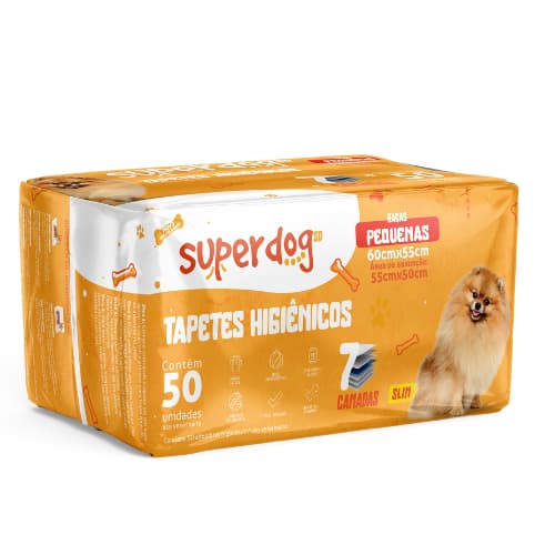 Tapetes Higiênicos Super Dog para Raças Pequenas com 4x50=200