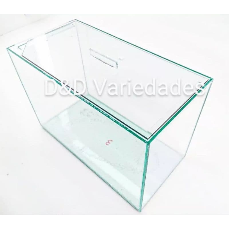 aquário n°3 vidro 30x15x20 8,5litros para peixes e plantas