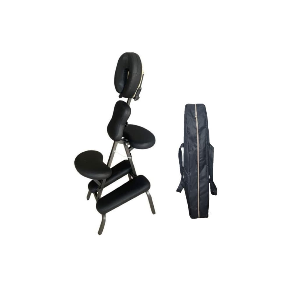 Cadeira Quick Massagem BK Dobrável Portátil + Bolsa para Transporte - Cor Preto