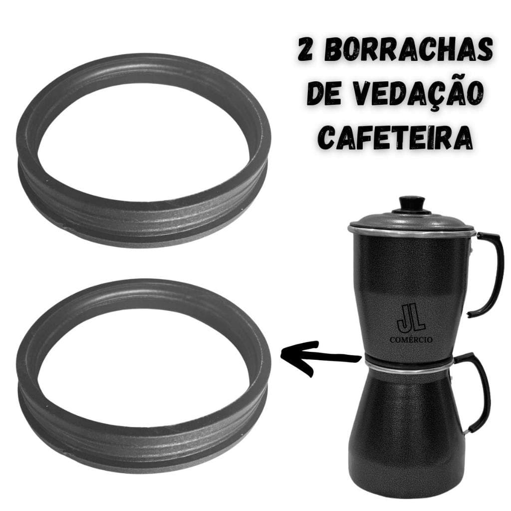 Borracha Extra Para Cafeteira de Fogão Anel de Vedação 2 Unidades