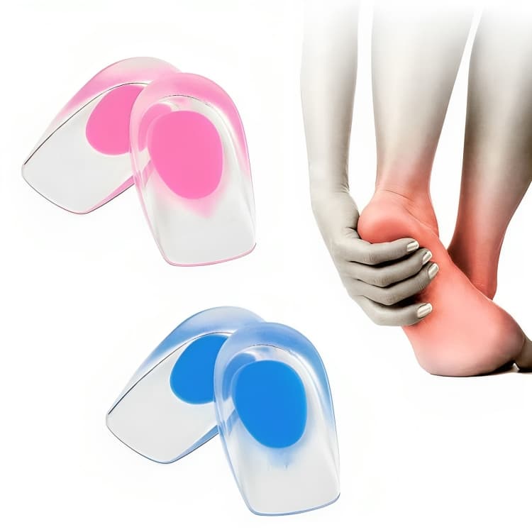 1 Par Meia Palmilha Silicone Gel Esporao Ortopedica Calcanheira