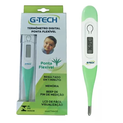Termômetro Digital G-tech Com Ponta Flexível Verde Th400