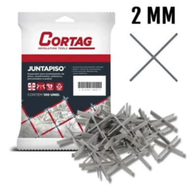 Espaçador Nivelador Cruzeta Junta Piso 2mm