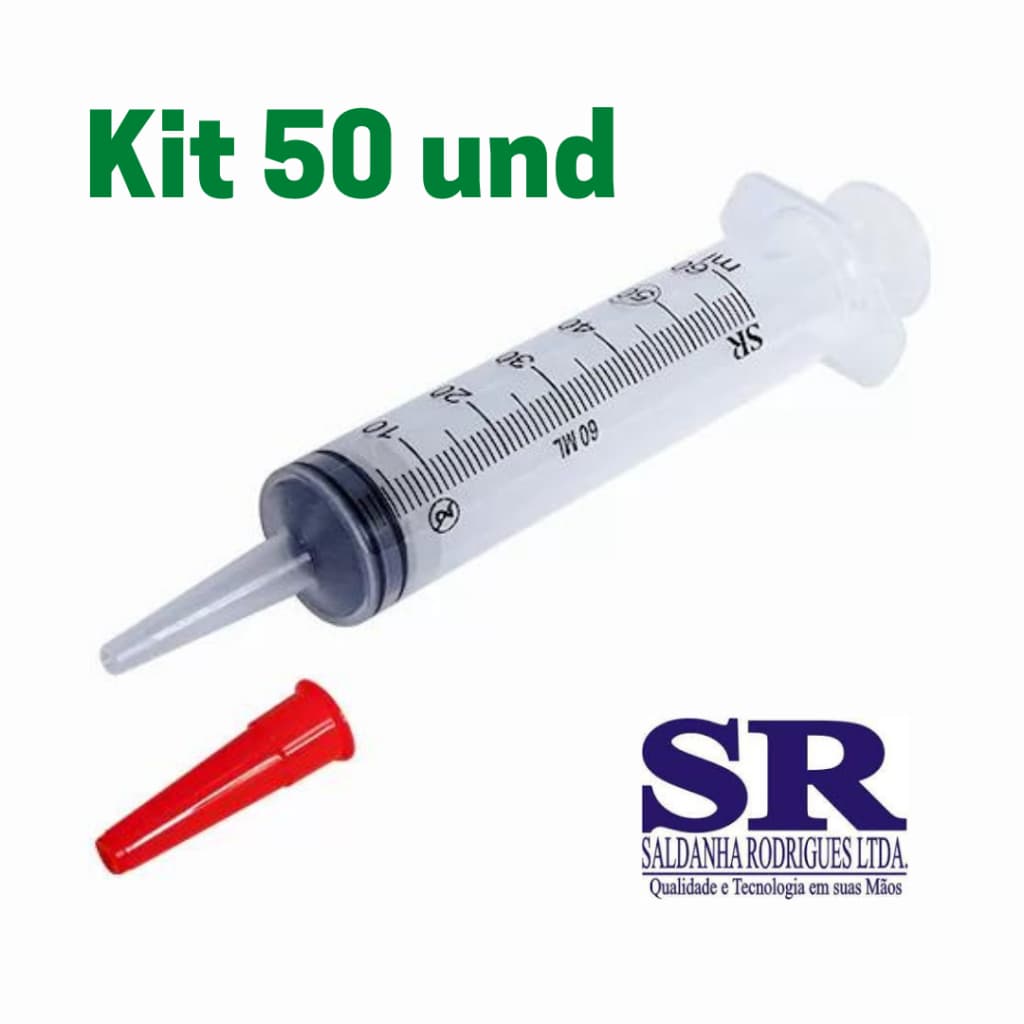 Seringa 60ml Bico Cateter SR (50 unidades)