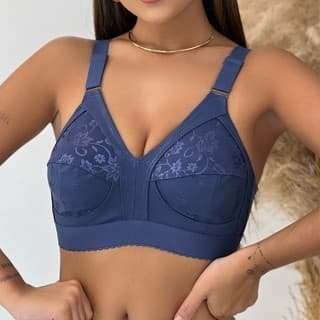 Sutiã Reforçado Cetinete Com Pala Sem Bojo Sem Aro Alta Sustentação Feminino Lingerie Plus Size