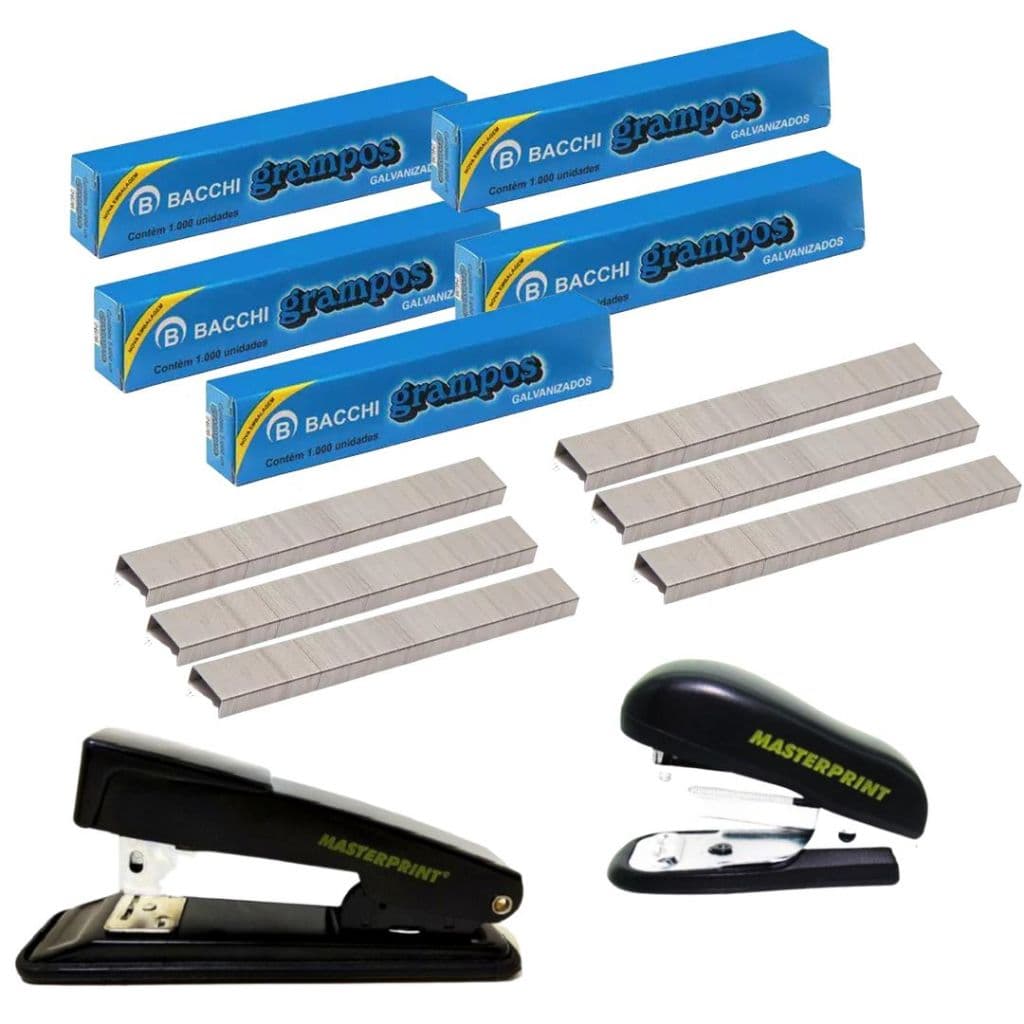 Grampo Galvanizado 26/6 1000 Grampos para Grampeador (1000 3000 5000 Grampos) - Bacchi | Escritório