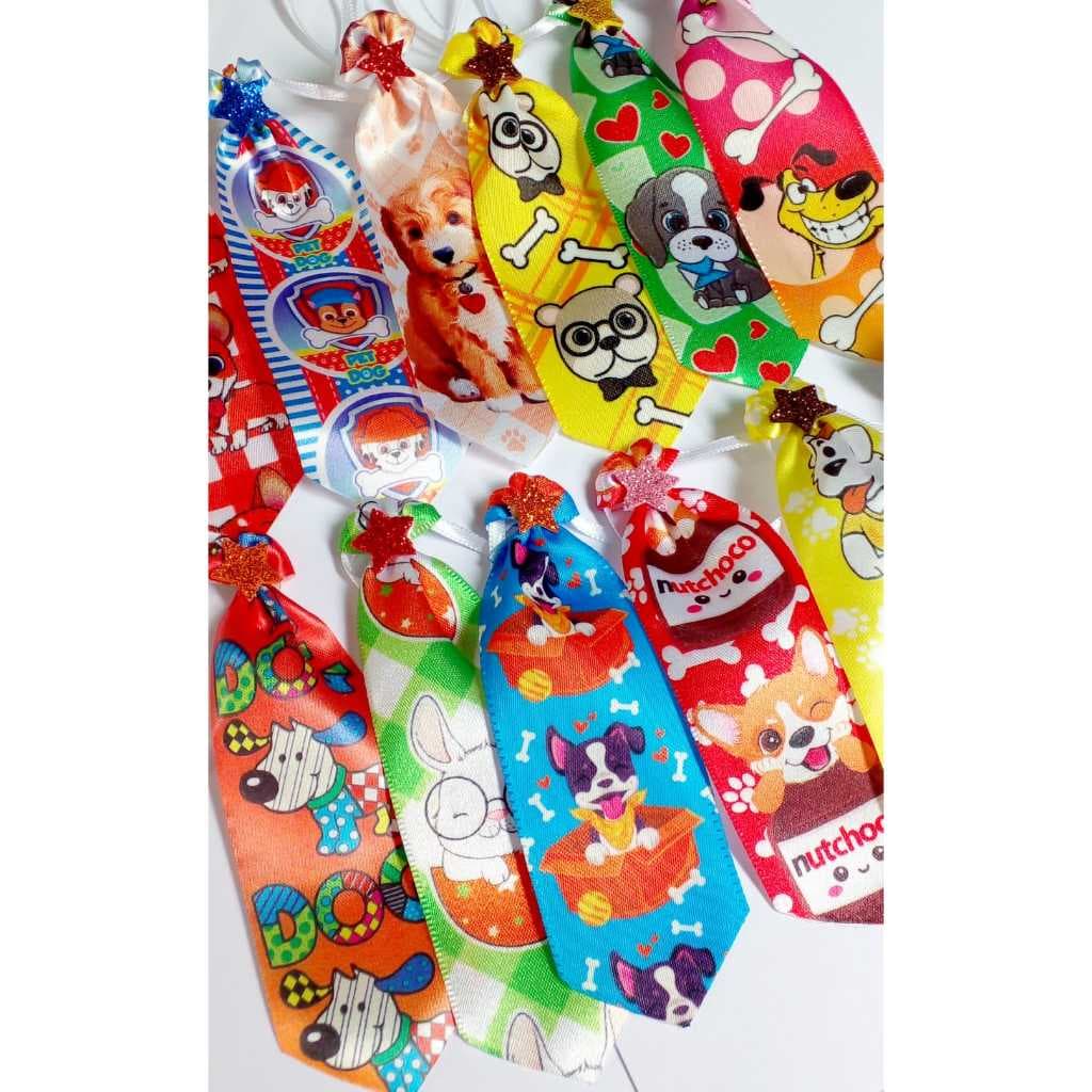 10 Gravatas Pet Macho  coloridas  , Banho e Tosa Petshop