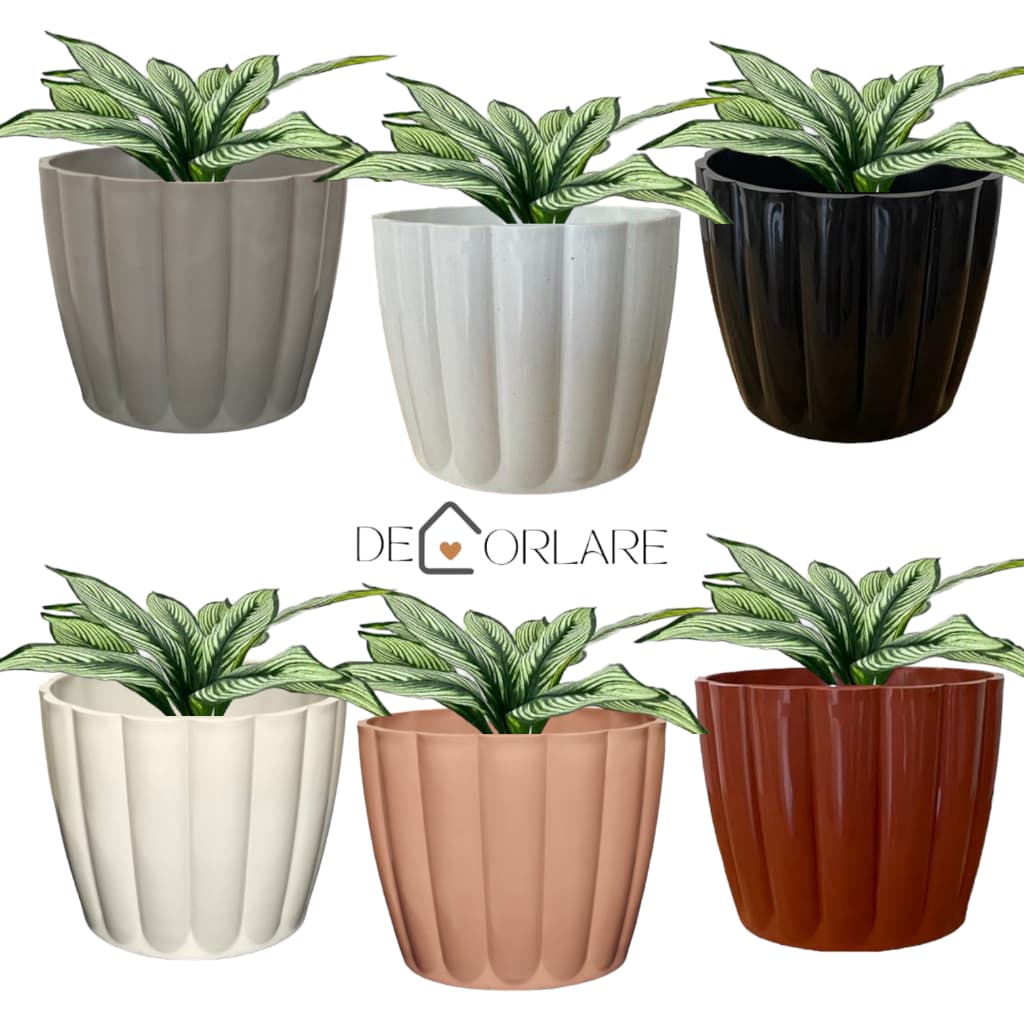 Kit 4 Vasos para Plantas Resistente Nº3 Cachepot Moranga injetado