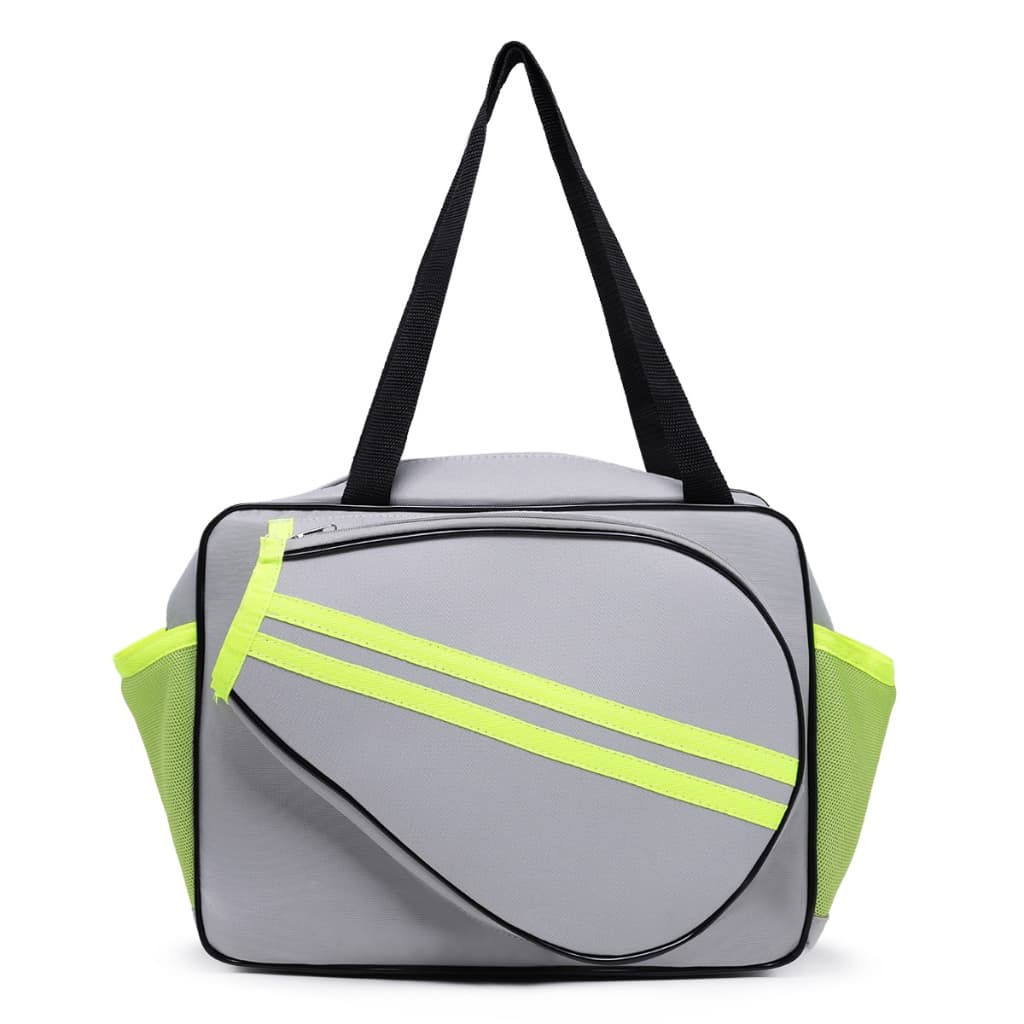 Bolsa Raquete Esporte Academia Beach Tênis Para 1 Raquete e Com 2 Bolsos Para Bolas Cinza