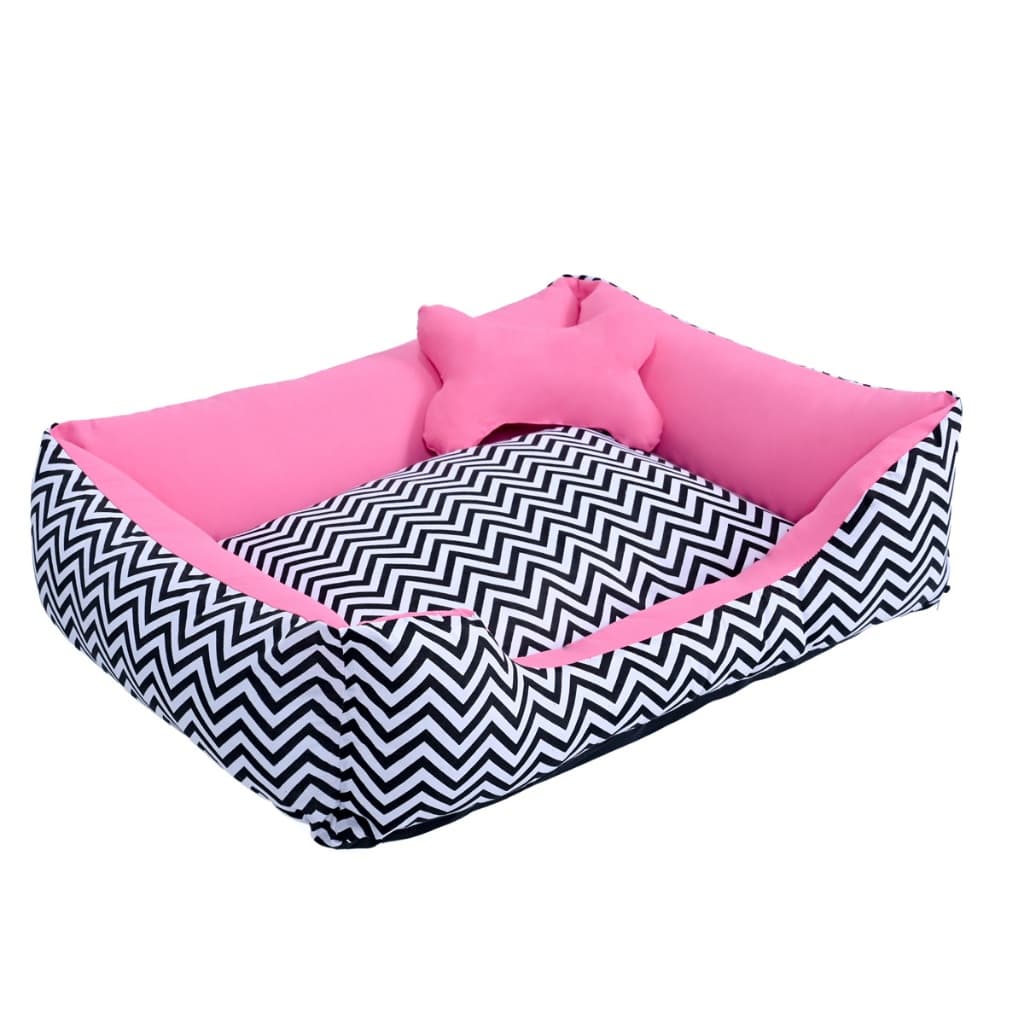 Cama Caminha Pet para Cachorro ou Gato Médio 60cm x 47cm Lavável com Fundo Impermeável + Ossinho