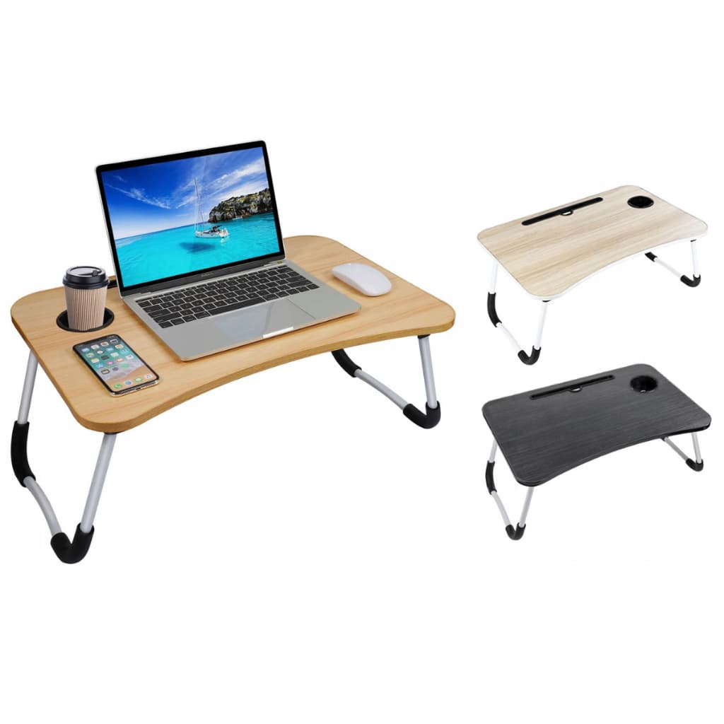 Mesa Suporte Para Notebook Dobrável Com Porta Copo e Suporte para Tablet Cama Sofá Articulada Mdf Home Office