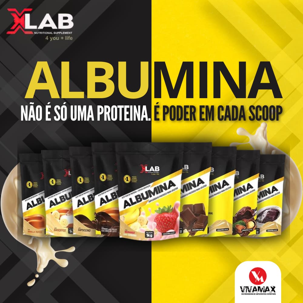 Albumina X-lab 1kg Com Varios Sabores Suplemento Em Pó Proteina Ovos Protein Treino - Promoção
