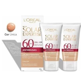 KIT PROTETOR SOLAR LOREAL ANTIRRUGAS COM COR FPS 60 COM 2