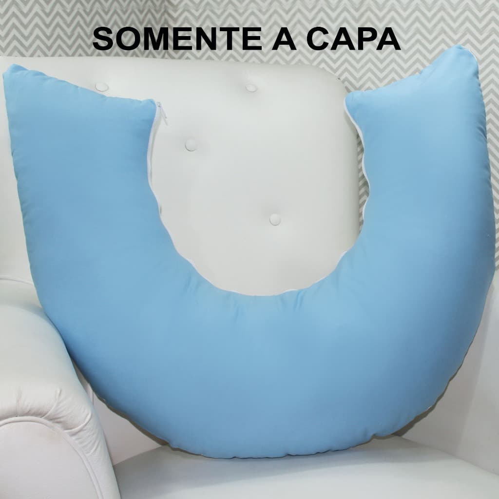 Capa Para Almofada De Amamentação Com Zíper Macia 100% Algodão