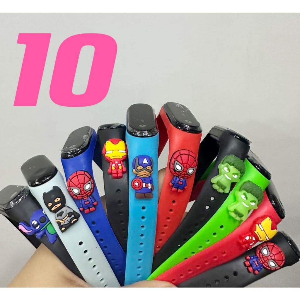 Kit5, 10, 15, 20 relógios esportivos digitais LED de cores mistas para meninos e meninas