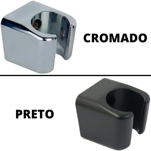 Suporte De Fixação Na Parede Cromado Ou Preto Para Gatilho Chuveirinho Banheiro Ducha Higiênica