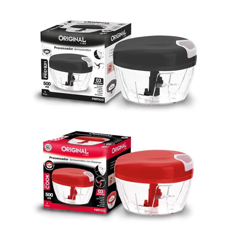 SALDO Processador Triturador Manual Alimentos 500ml-ORIGINAL LINE