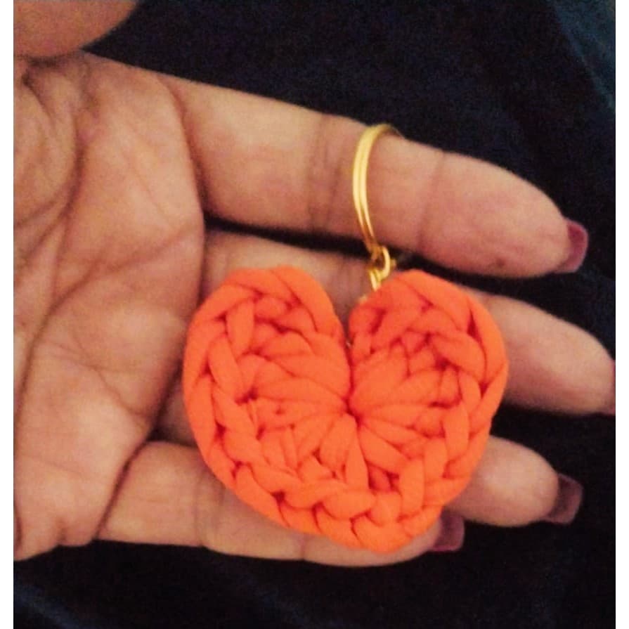 kit chaveiros coração para lembrancinhas fio de malha