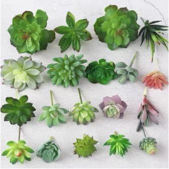 Kit c/10 Suculentas Artificiais Decorativas Sortidas