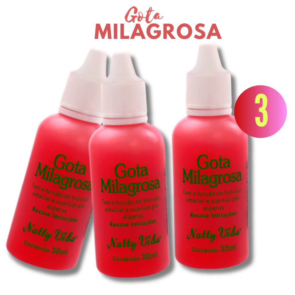 3 Gota Milagrosa Natty Vida 30ml Ação Instantânea