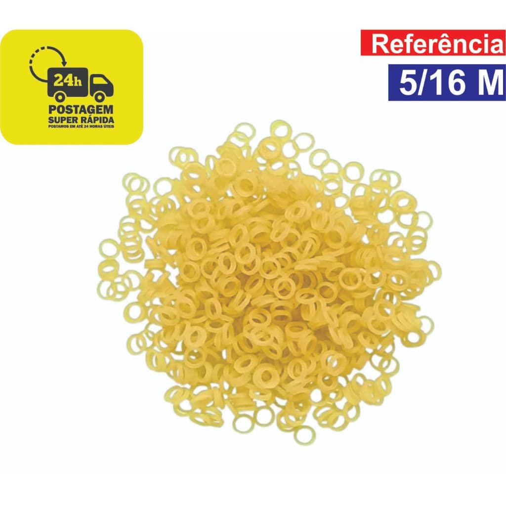 1000 Borrachinhas Elástico Para Laços Pet - 5/16 Médio