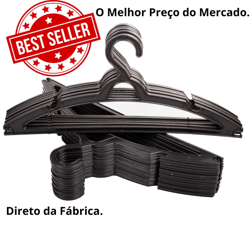 Kit 40 Cabides Adulto Organizador de Roupas Preço de Atacado Envio Rápido.