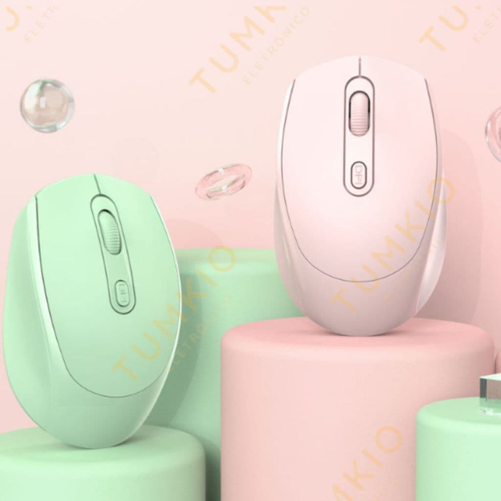 Mouse Sem Fio Colorido Wireless 2.4GHz Usb Óptico Escritório Elegante