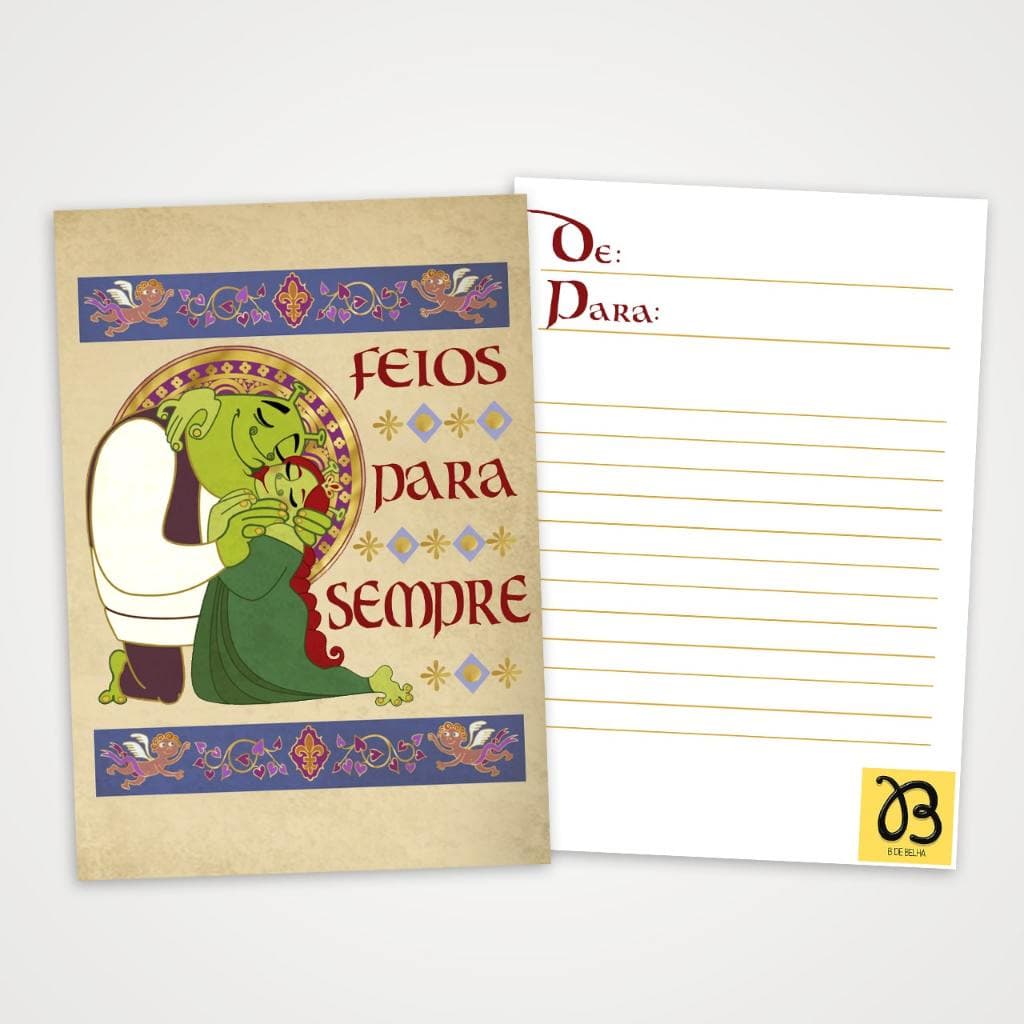 Cartão presente Shrek feios para sempre