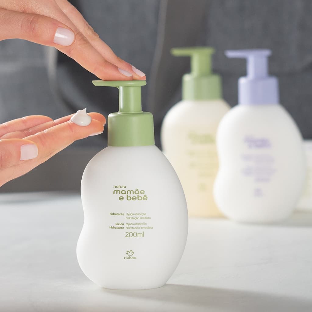 Creme Hidratante Corporal Mamãe e Bebê Natura - 200 ml