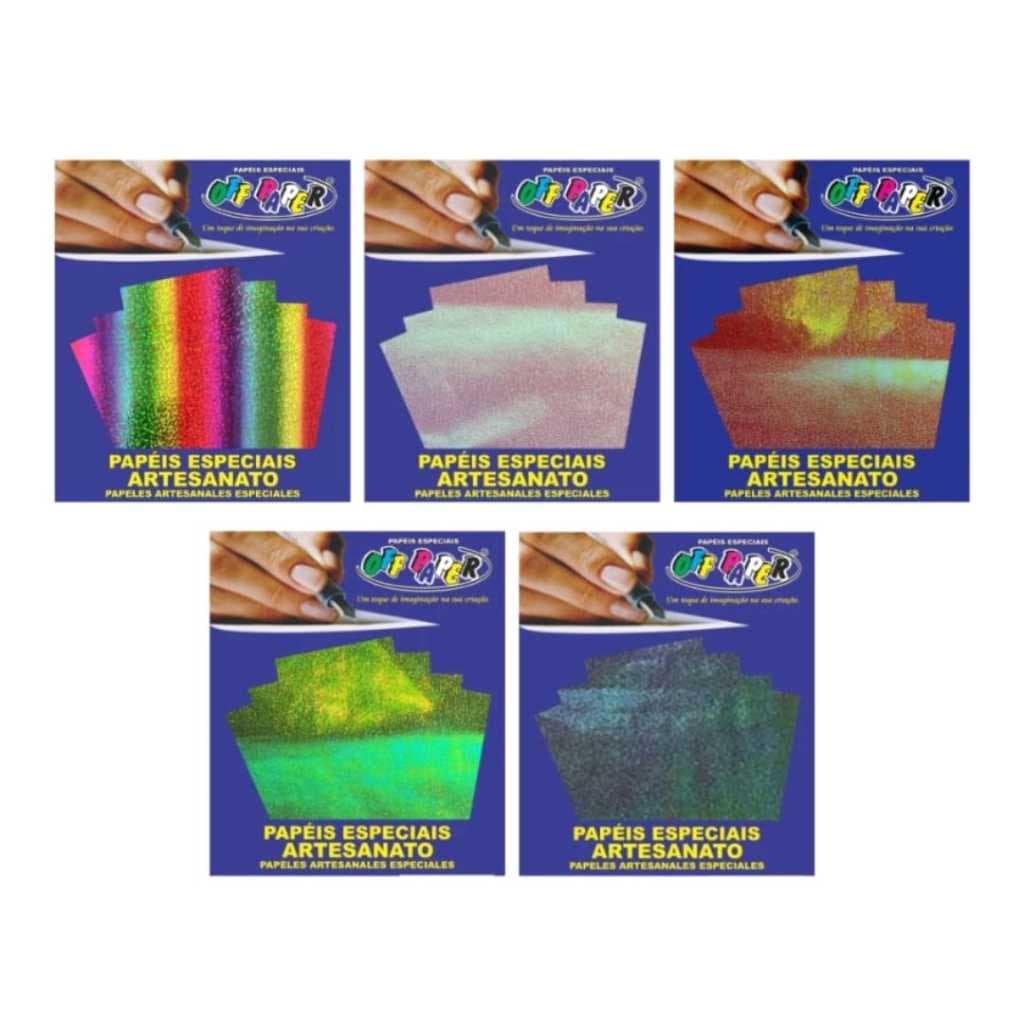 Papel Lamicote Holográfico A4 250g Ideal para Topo de Bolo