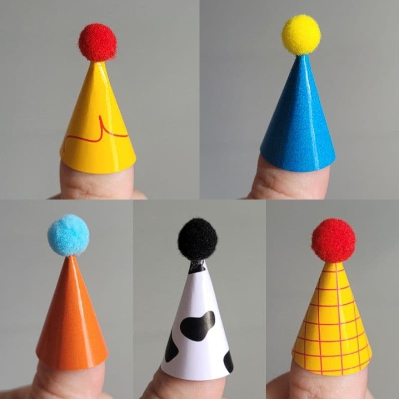 Mini chapéus estampas Toy/kit