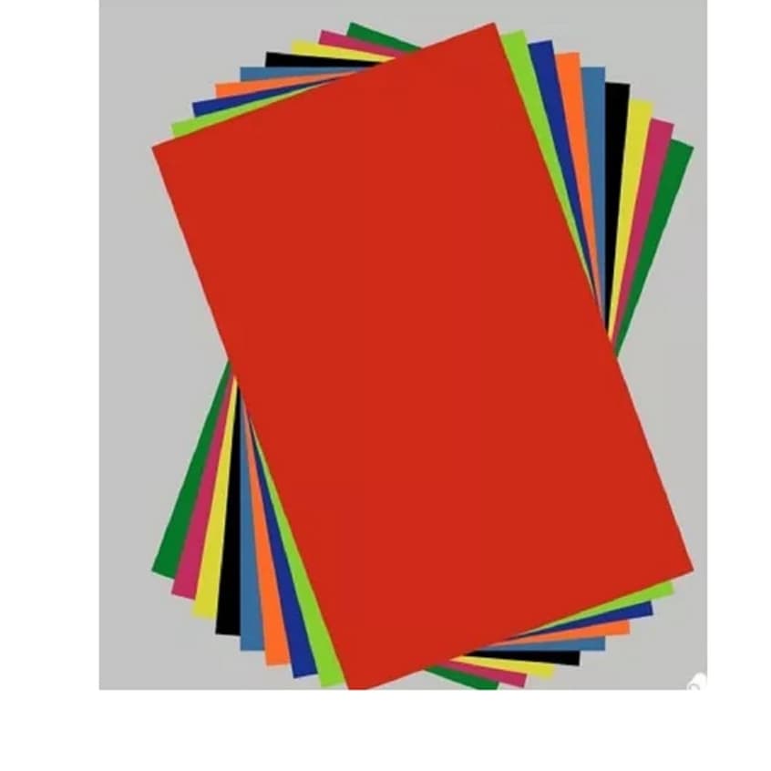 Folha de Papel Color Set Dupla Face - Tipo Cartolina - RIDET - Cores - Tam 66x48 125g - Unidade