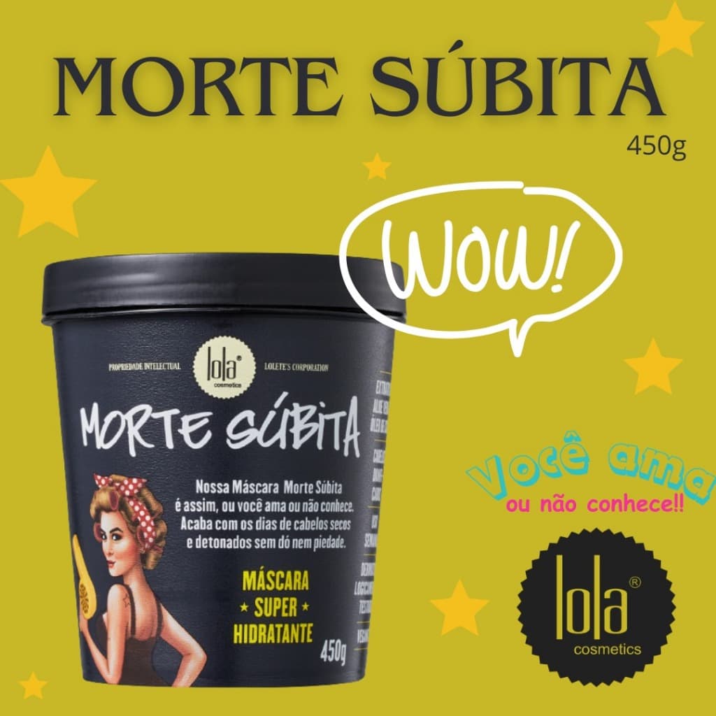 Máscara Capilar Morte Súbita Lola Cosmetics 450g Hidratação e Nutrição Repador de pontas