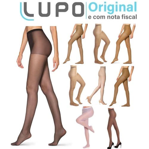 Kit 3 Meias Calcas Fio 15 Lupo Classica Basica Transparente Leve Macia Fina Uniforme Trabalho Dia a Dia Feminino Presente Namorada Noiva