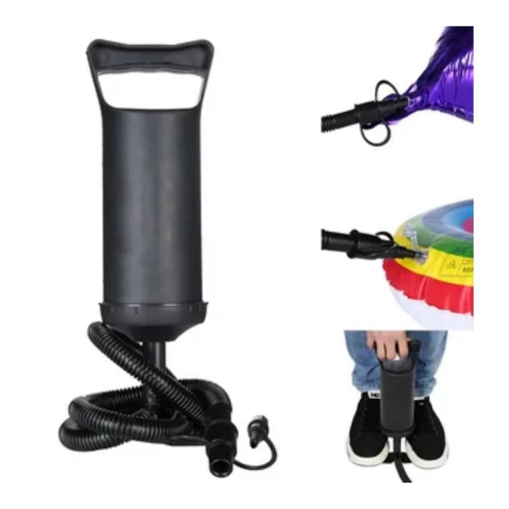 Bomba Manual de Ar Para Encher Inflar Colchão Piscina Boia