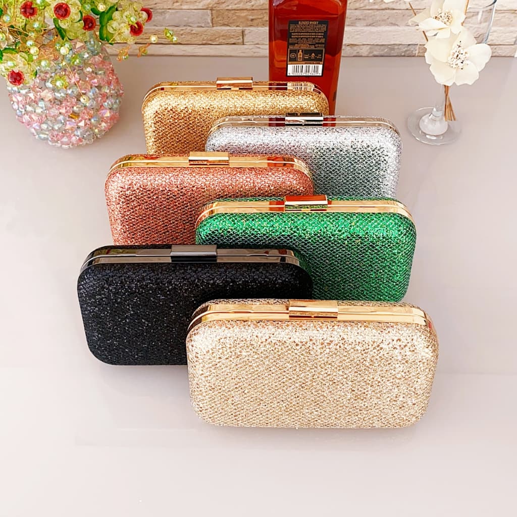 Bolsa Tiracolo / Carteira Feminina Com Glitter Para Festa / Banquete / Casamento WT168-8