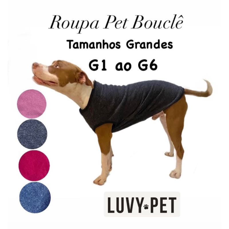 Roupa Pet Cães Porte Grande (Golden, Pitbull, Labrador, Dobermann, Rottweiler, Pastor, etc.)