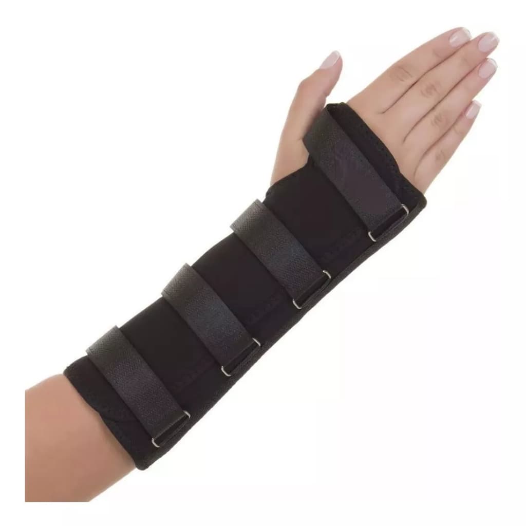 Ortese Ampla Para Punho Em Lona Com Tala Preto