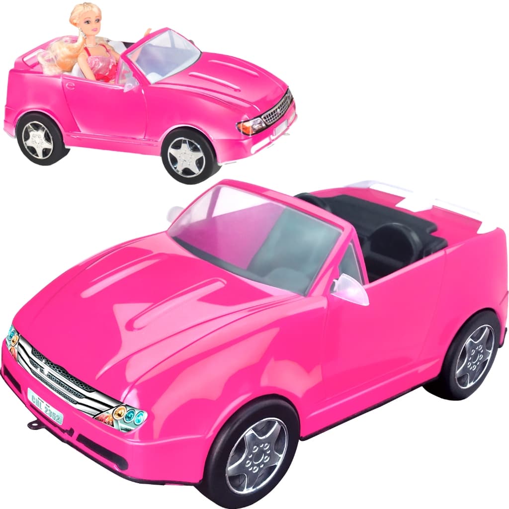 Carro De Boneca Rosa Fashion Carrinho Conversível Para Menina - Apolo Brinquedos