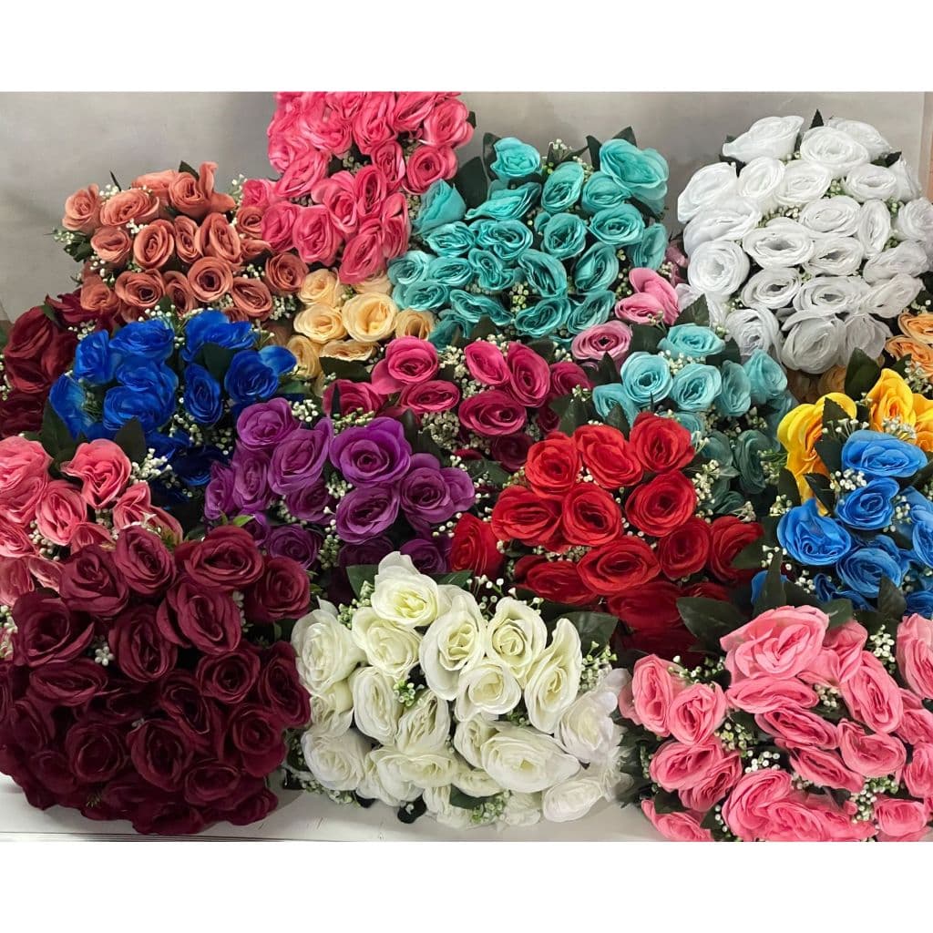 Rosa artificial C/ 24 Leia a descrição