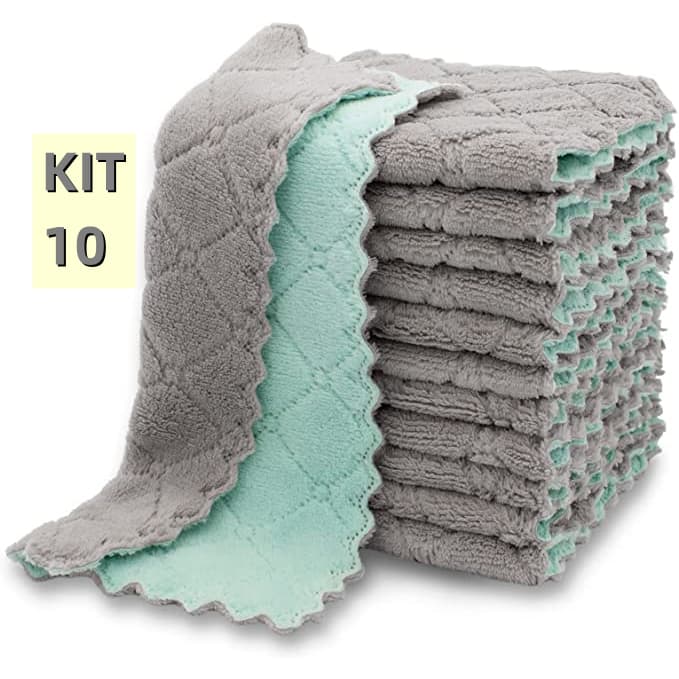 Pano De Limpeza 25x15CM Pano Super Absorvente Microfibra Para  Limpar De Cozinha Promoção