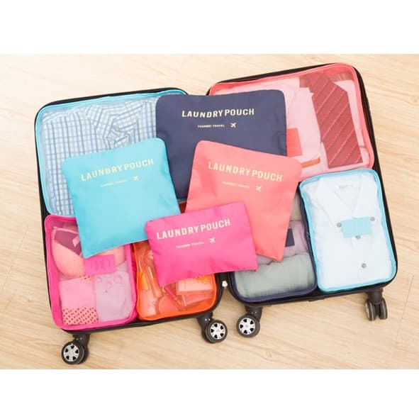 6 Peças Organizador De Malas Para Viagem Travel Praia