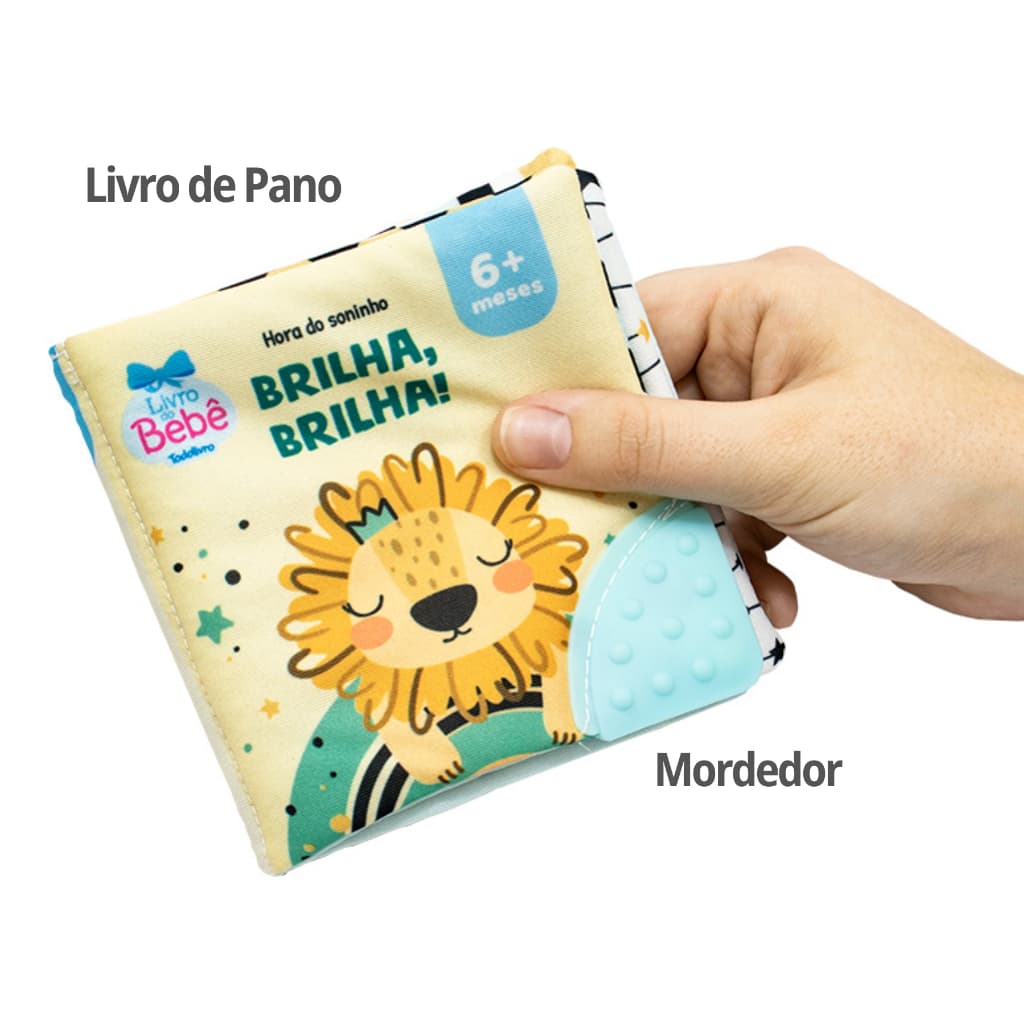 Livro para Bebê com Mordedor Livro de Pano para Bebê Livro Macio de Tecido