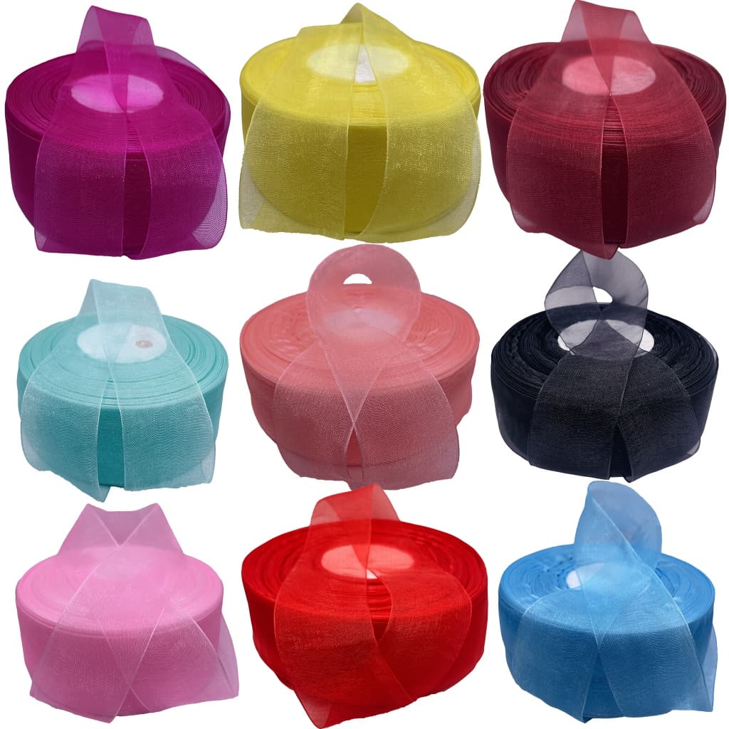Fita de Organza Voal Premium 38mm – 10m, 20m ou 45m | Laços, Artesanato e Decoração
