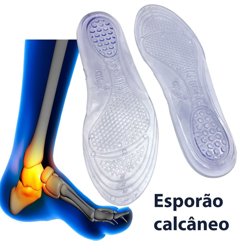 palmilha Premium em Gel silicone para caminhada corrida e esportes