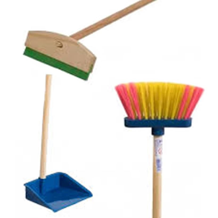 Kit Limpeza Infantil Brinquedo Vassoura+ Rodo+ Pa