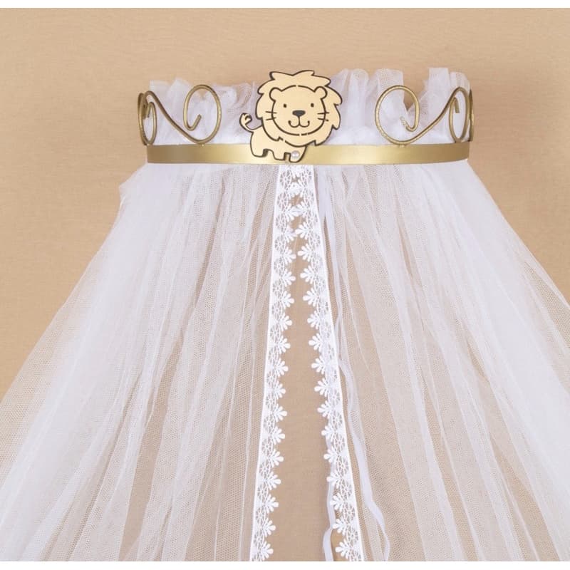 Dossel Dorcel Rococo Dourado Rei Leão Com Mosquiteiro